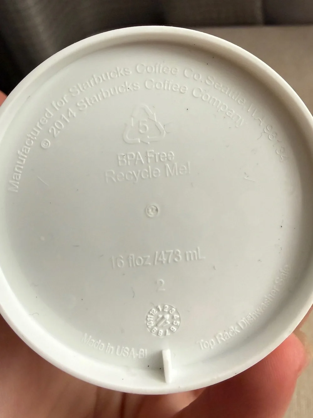 Starbucks white reusable